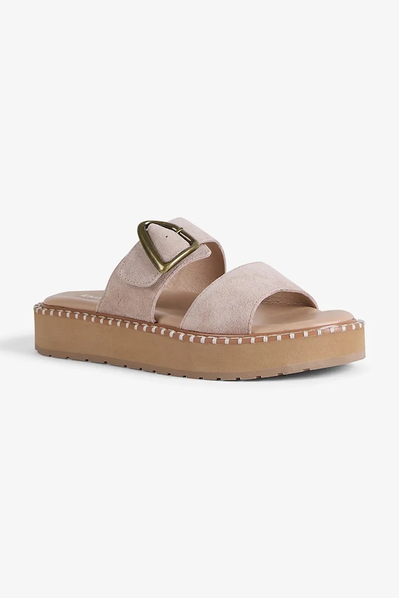 Emu Australia šľapky dámske na plochom podpätku semišové Scarlet W13267.BEIG béžová SS26