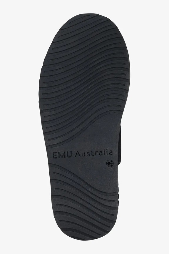 Emu Australia šľapky na plochom podpätku dámske semišové Scarlet W13267.BLAK