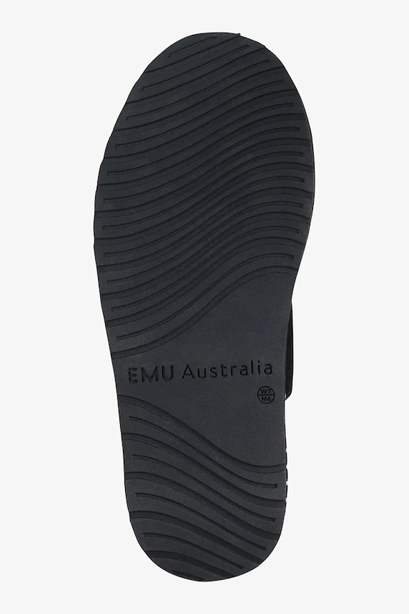 Emu Australia šľapky na plochom podpätku dámske semišové Scarlet W13267.BLAK