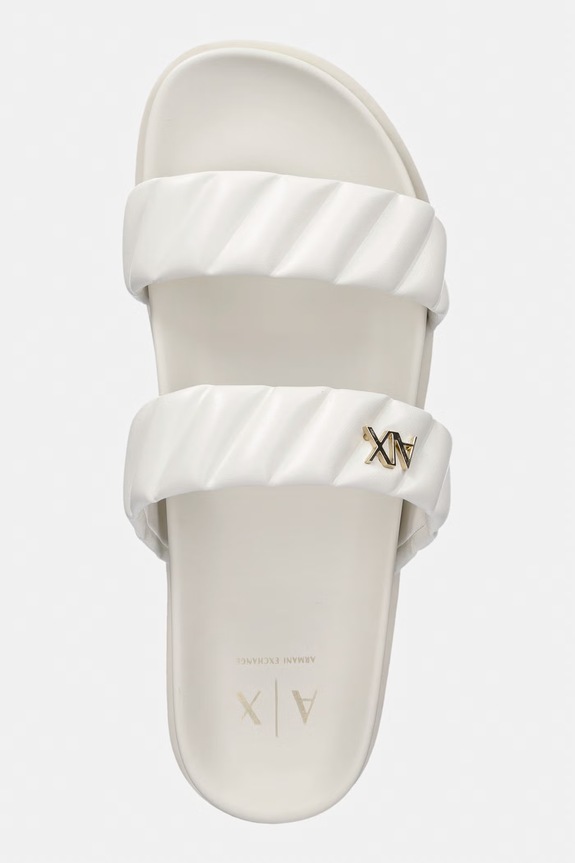 Armani Exchange klapki damskie biały XW002574.AF22799.U0011