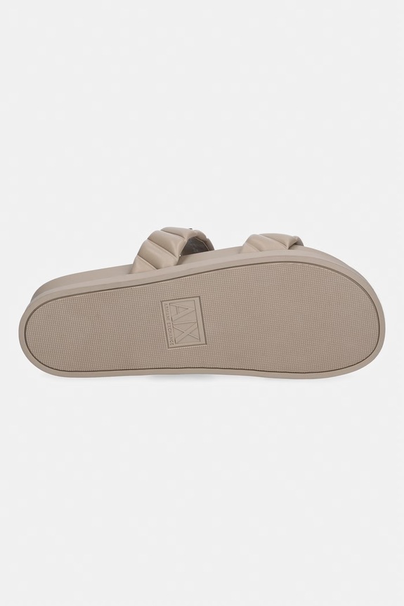 Armani Exchange klapki damskie XW002574.AF22799.U6223 beżowy