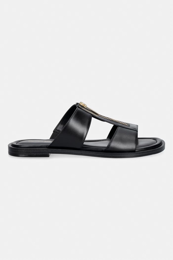 MICHAEL Michael Kors natikače s niskim potplatom za žene od kože Berkley Flat Sandal 40S6BRFS1L.001 crna SS26