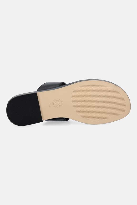 MICHAEL Michael Kors natikače s niskim potplatom za žene od kože Berkley Flat Sandal 40S6BRFS1L.001 crna