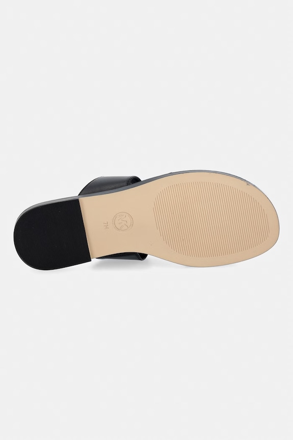 MICHAEL Michael Kors natikače s niskim potplatom za žene od kože Berkley Flat Sandal 40S6BRFS1L.001 crna