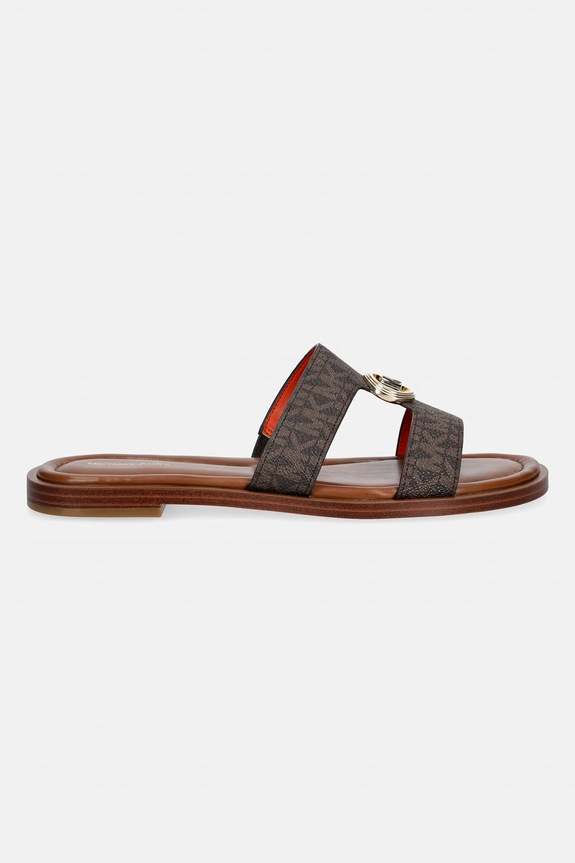 MICHAEL Michael Kors papuci pentru femei Erin Flat Sandal 40S6ERFS2B.200 maro SS26