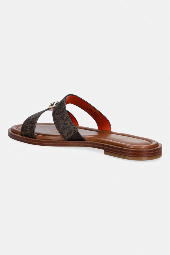 Încălțăminte MICHAEL Michael Kors papuci pentru femei Erin Flat Sandal 40S6ERFS2B.200 maro