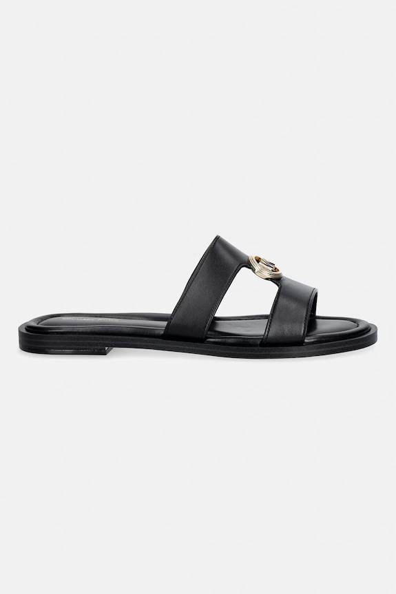MICHAEL Michael Kors klapki damskie skórzane Erin Flat Sandal 40S6ERFS2L.001 czarny SS26