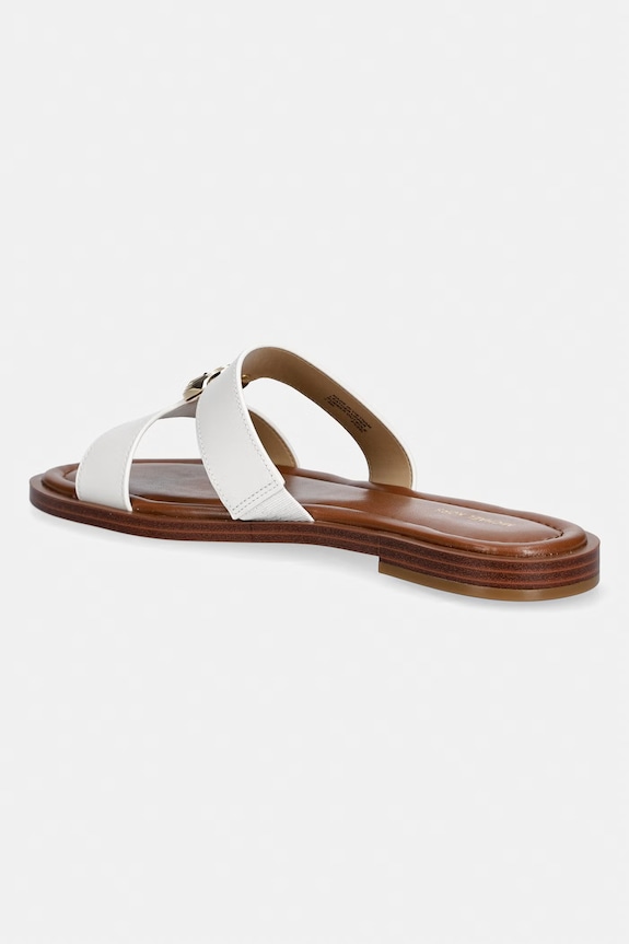 Obuv MICHAEL Michael Kors šľapky dámske kožené Erin Flat Sandal 40S6ERFS2L.085 biela