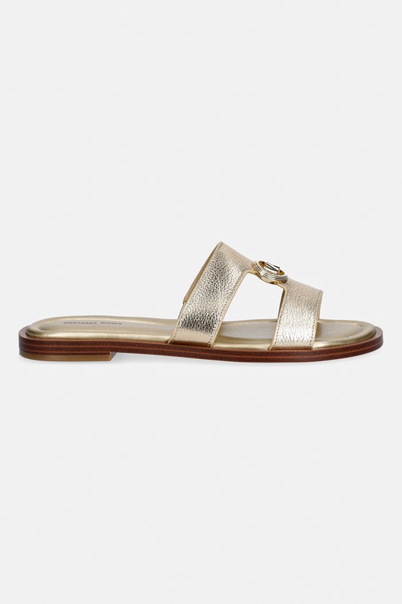 MICHAEL Michael Kors šľapky dámske kožené Erin Flat Sandal 40S6ERFS2M.740 zlatá SS26