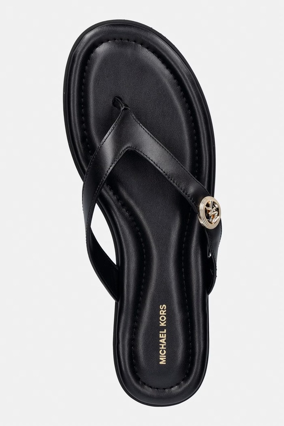 MICHAEL Michael Kors Ιαπωνικό Γυναικείο δερμάτινο Erin Thong Sandal μαύρο 40S6ERFS1L.001