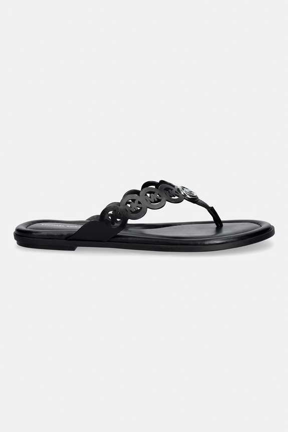 MICHAEL Michael Kors šľapky dámske kožené Janie Thong Sandal 40S6JNFS1L.001 čierna SS26
