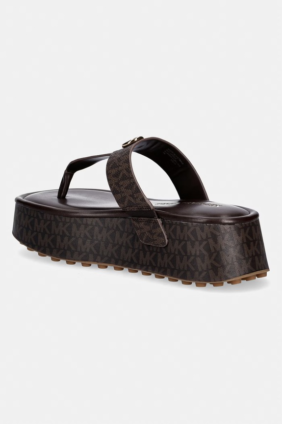 Obuwie MICHAEL Michael Kors japonki damskie Koya Flip Flop 40R6KOFA2B.200 brązowy