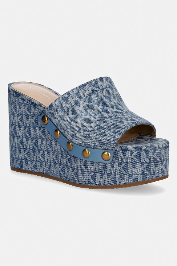 MICHAEL Michael Kors σαγιονάρες Γυναικεία Mayes Wedge Sandal μπλε 40S6MYMS1Y.452