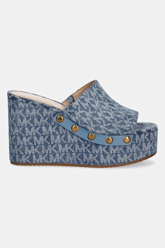 MICHAEL Michael Kors σαγιονάρες Γυναικεία Mayes Wedge Sandal 40S6MYMS1Y.452 μπλε SS26