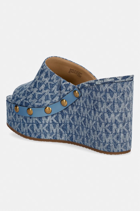 Παπούτσια MICHAEL Michael Kors σαγιονάρες Γυναικεία Mayes Wedge Sandal 40S6MYMS1Y.452 μπλε