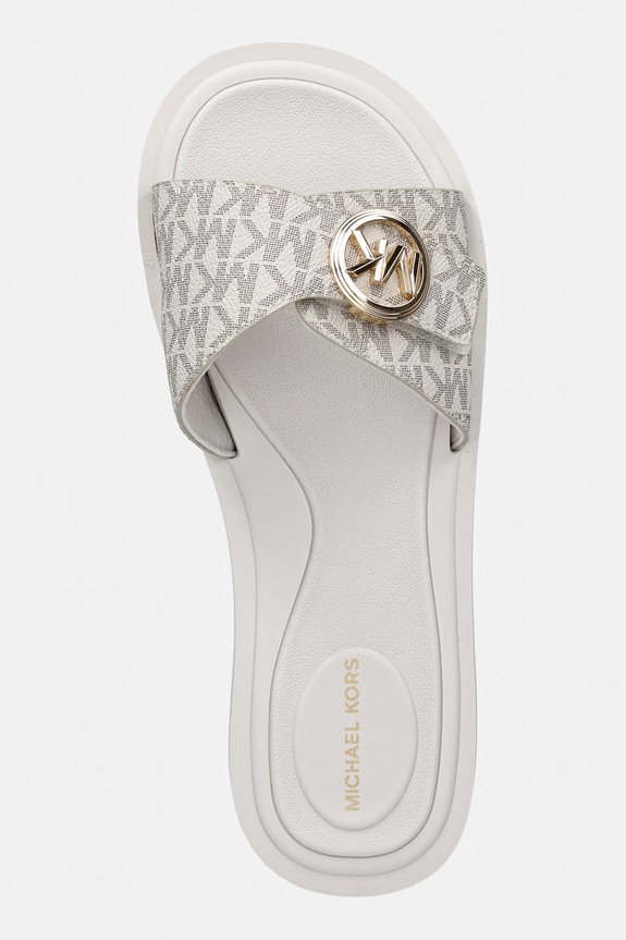 MICHAEL Michael Kors klapki damskie Mk Pool Slide beżowy 40R6MKFA1B.150