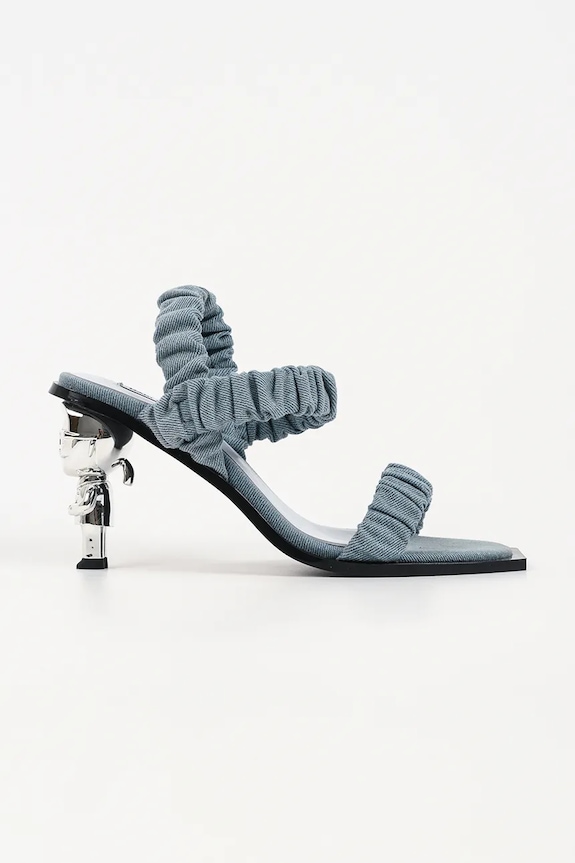 Karl Lagerfeld sandale cu toc de damă Karl Nft Heel albastru KL39116D.DAB