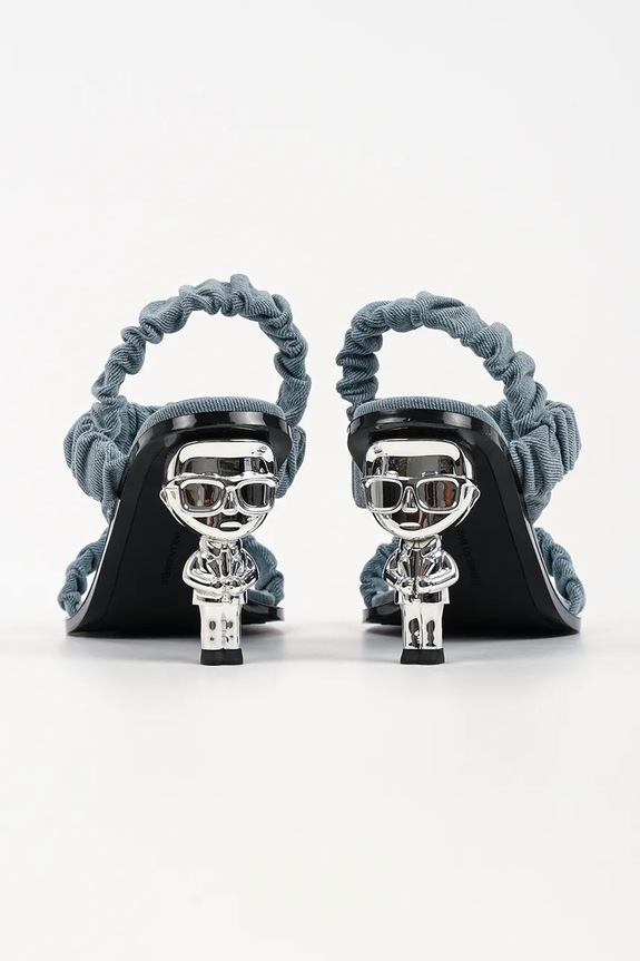 Încălțăminte Karl Lagerfeld sandale cu toc de damă Karl Nft Heel KL39116D.DAB albastru