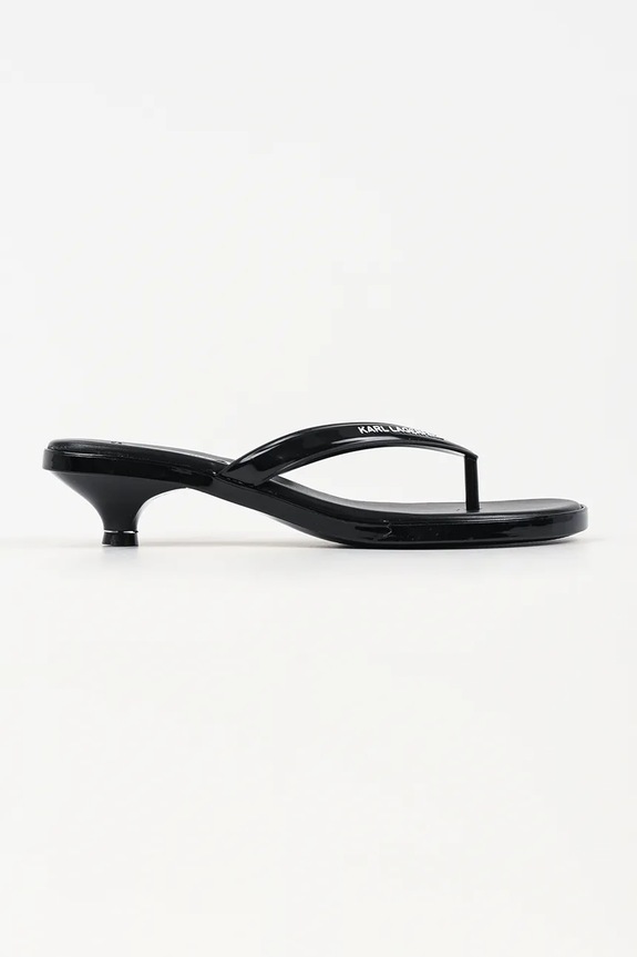 Karl Lagerfeld japonki damskie Jelly Heel czarny KL83006.V00