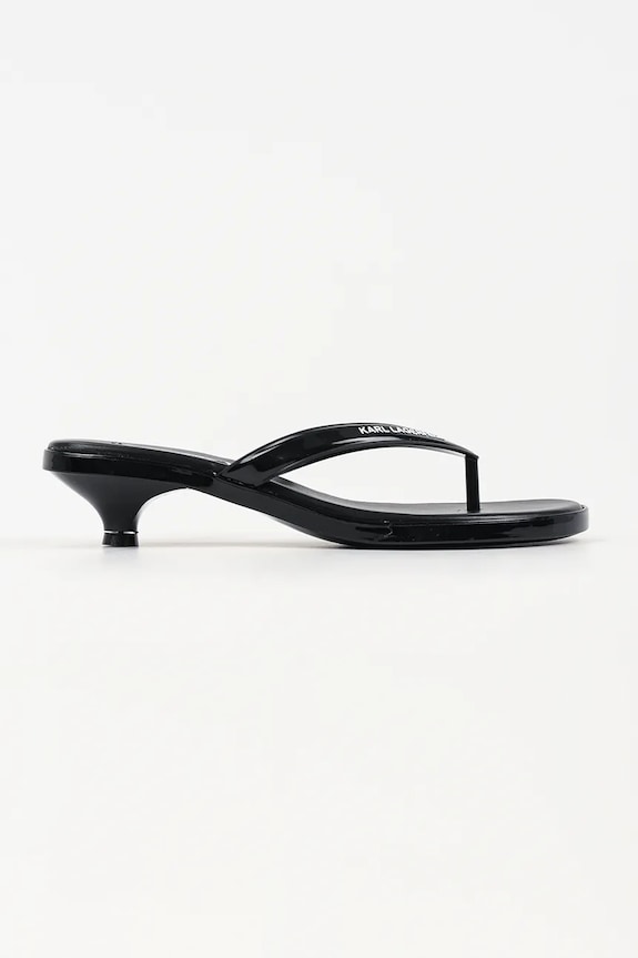 Karl Lagerfeld japonki damskie Jelly Heel czarny KL83006.V00