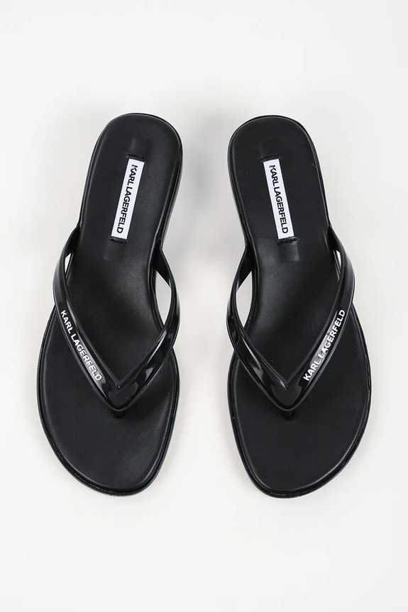 Karl Lagerfeld japonki damskie Jelly Heel czarny KL83006.V00