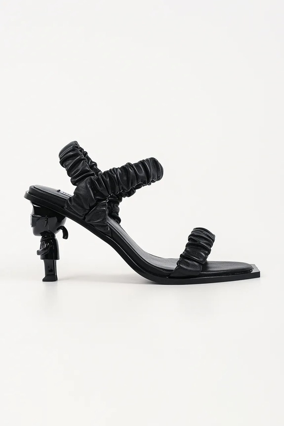 Δερμάτινα σανδάλια Karl Lagerfeld Karl Nft Heel στιλέτο μαύρο KL39116.00X