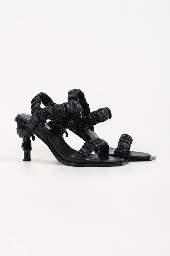 Δερμάτινα σανδάλια Karl Lagerfeld Karl Nft Heel KL39116.00X μαύρο SS26