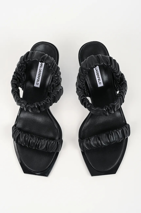 Δερμάτινα σανδάλια Karl Lagerfeld Karl Nft Heel μαύρο KL39116.00X