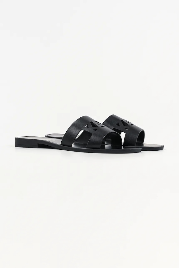 Δερμάτινες παντόφλες Karl Lagerfeld Skoot Iii KL80405C.00X μαύρο SS26