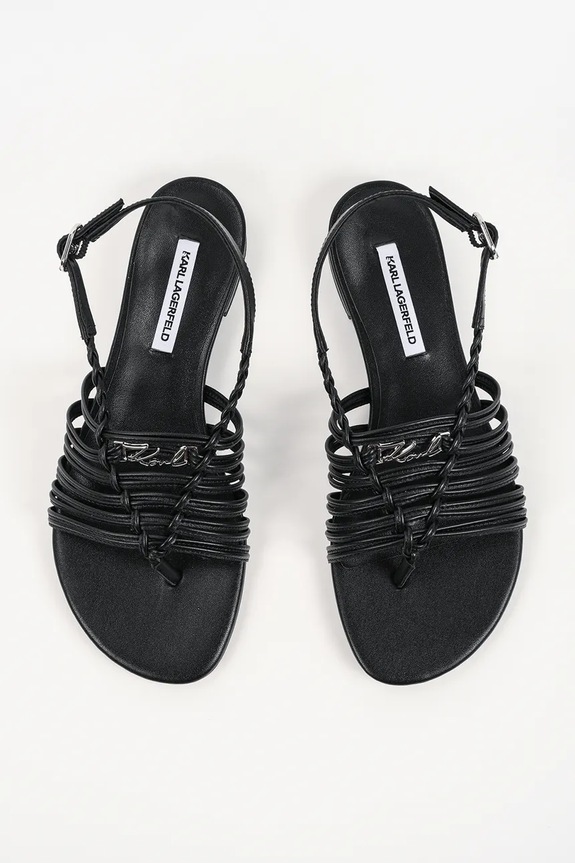 Кожени сандали Karl Lagerfeld Alisso Ii черен KL82526.000