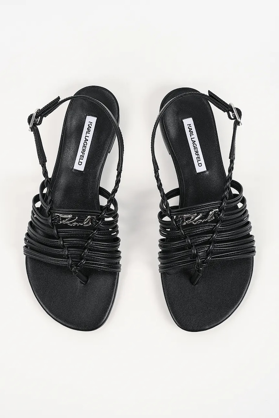 Кожени сандали Karl Lagerfeld Alisso Ii черен KL82526.000