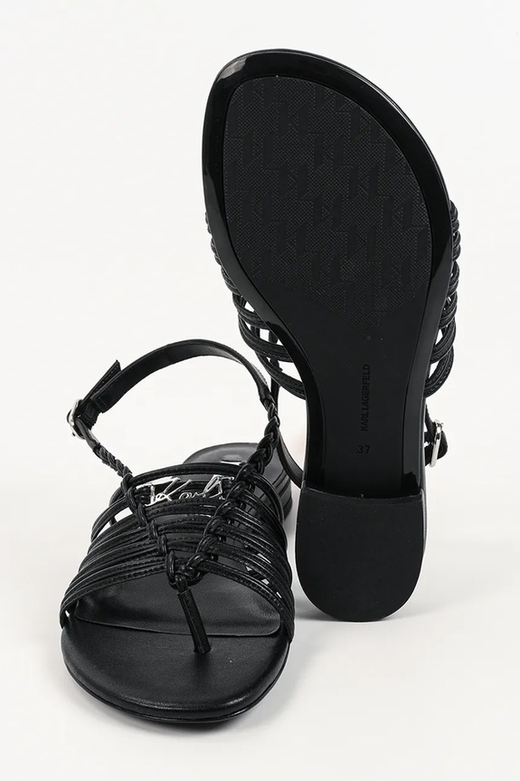 Кожени сандали Karl Lagerfeld Alisso Ii KL82526.000 черен