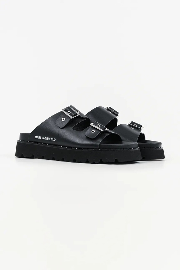 Karl Lagerfeld papuci de damă din piele Kaia KL81506.000 negru SS26