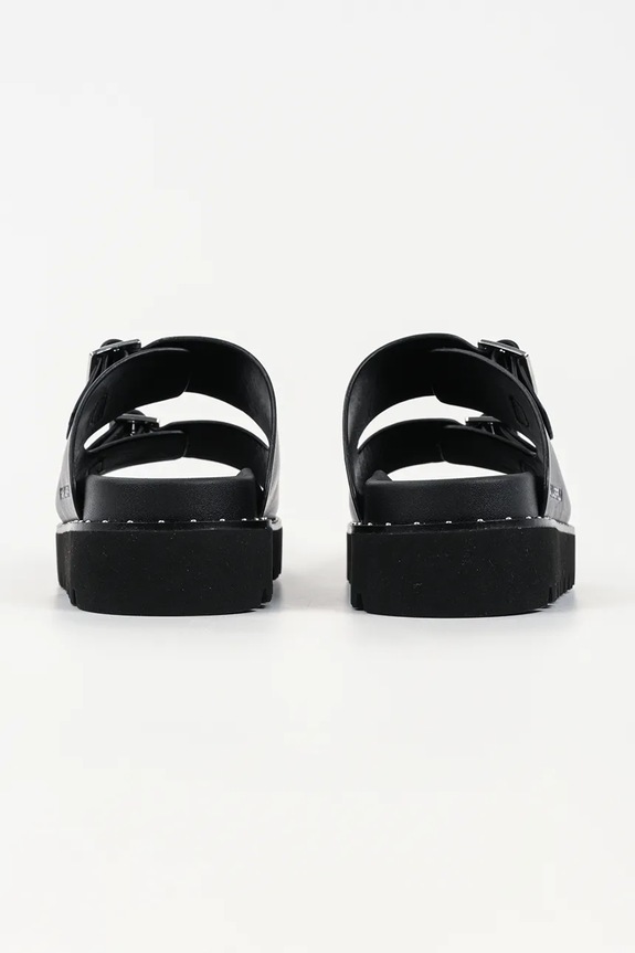 Încălțăminte Karl Lagerfeld papuci de damă din piele Kaia KL81506.000 negru