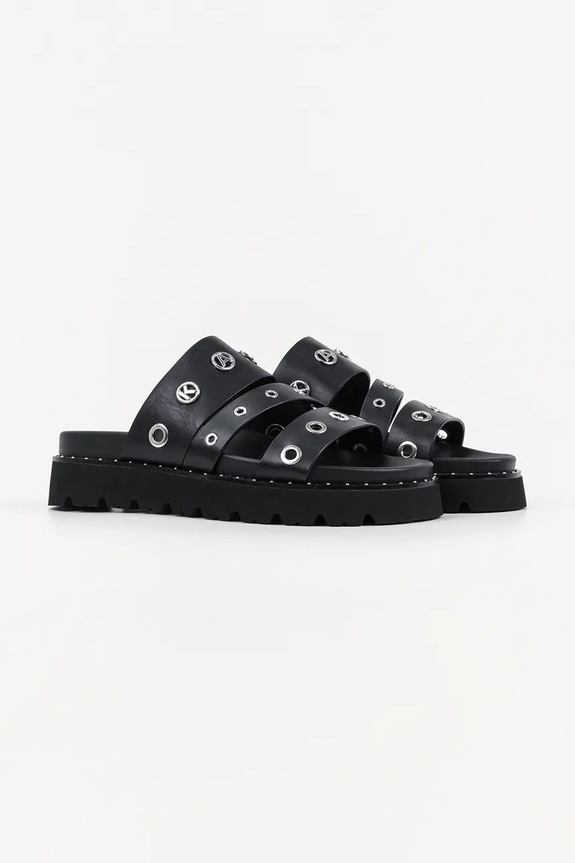 Karl Lagerfeld papuci de damă din piele Kaia KL81516.00S negru SS26