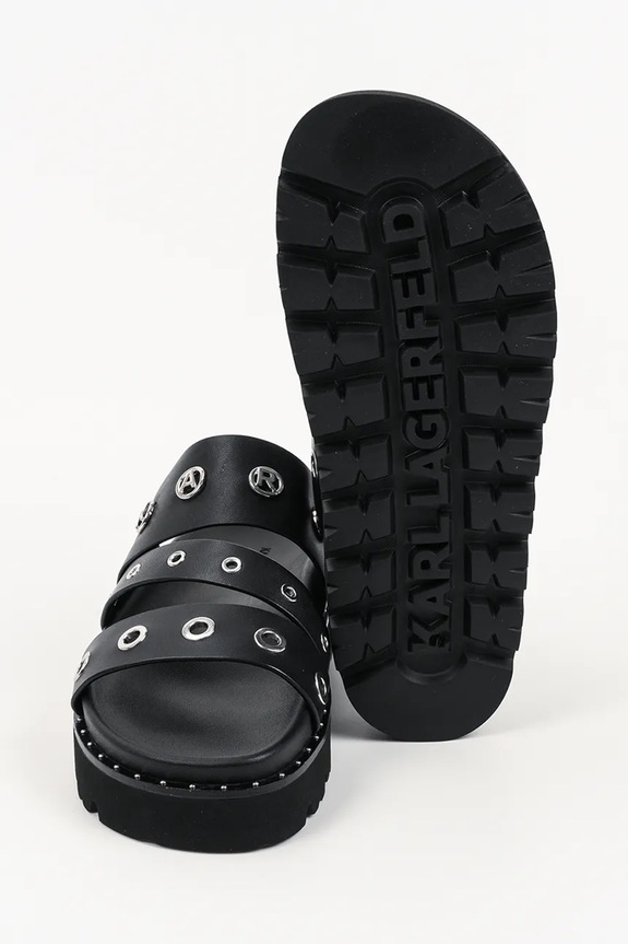 Karl Lagerfeld papuci de damă din piele Kaia KL81516.00S negru