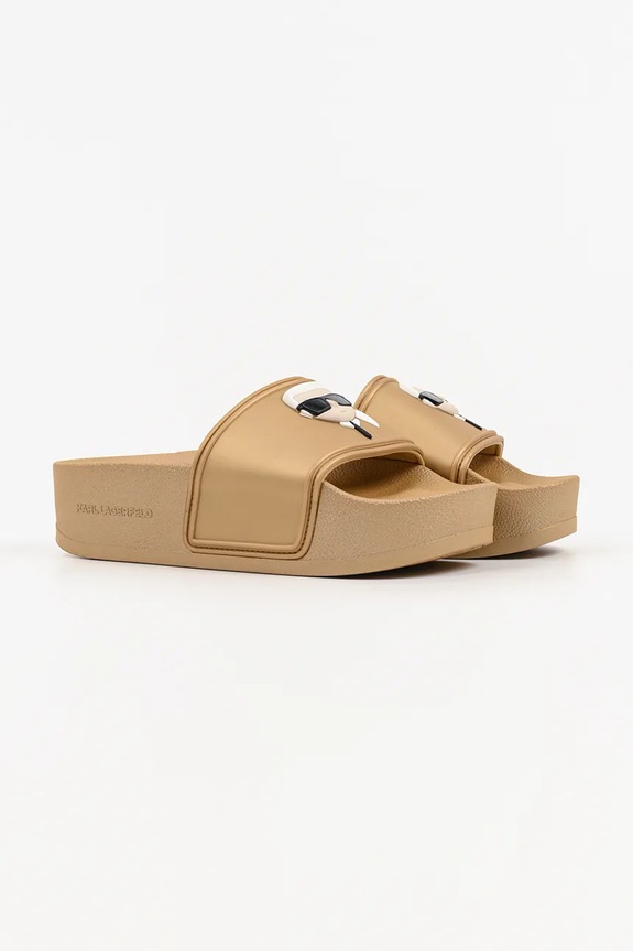 Karl Lagerfeld klapki na platformie damskie Kondo Maxi Ii KL80805C.VGD złoty SS26