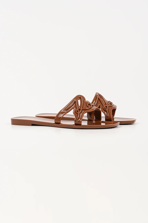 Karl Lagerfeld pantofle dámské Jelly KL80008.V22 hnědá SS26