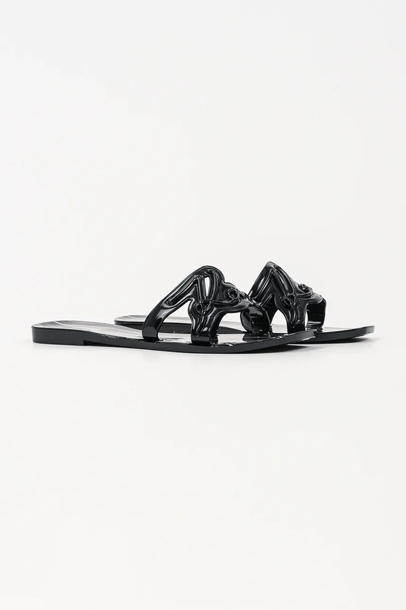 Karl Lagerfeld шльопанці на пласкому підборі жіночі Jelly KL80008C.V01 чорний SS26