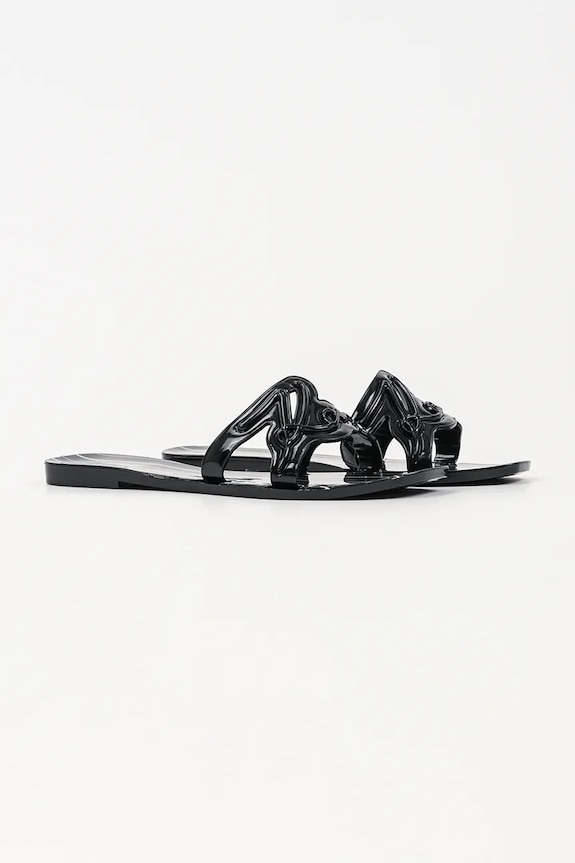 Karl Lagerfeld pantofle na plochém podpatku dámské Jelly KL80008C.V01 černá SS26