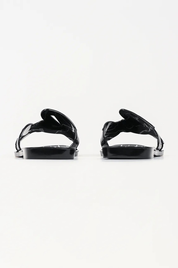 Взуття Karl Lagerfeld шльопанці на пласкому підборі жіночі Jelly KL80008C.V01 чорний