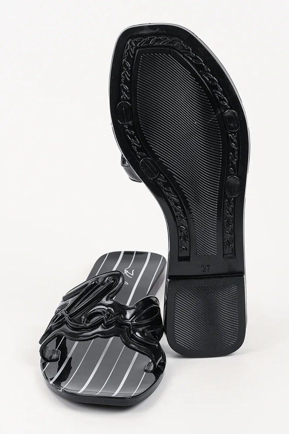 Karl Lagerfeld шльопанці на пласкому підборі жіночі Jelly KL80008C.V01 чорний