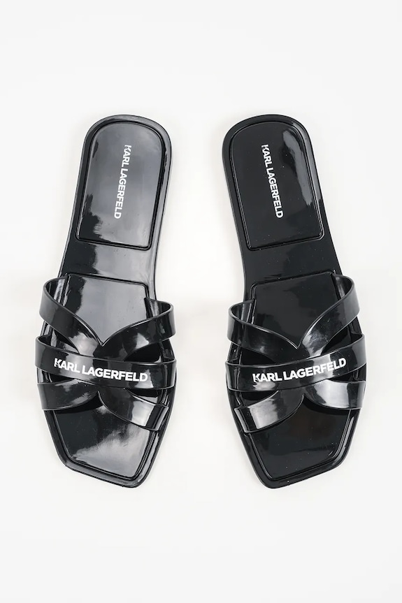 Karl Lagerfeld papuci Jelly Iv negru KL80025S.V00