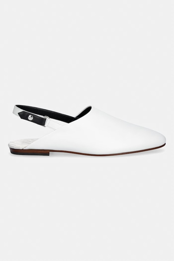 Kenzo baleríny kožené Mule FF62MU190L50.01 biela SS26