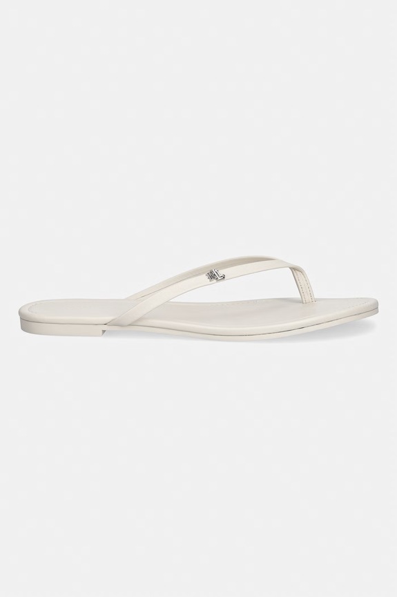 Lauren Ralph Lauren șlapi pentru femei, din piele Raquel 802953931009.100 bej SS26