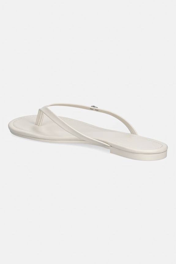 Încălțăminte Lauren Ralph Lauren șlapi pentru femei, din piele Raquel 802953931009.100 bej
