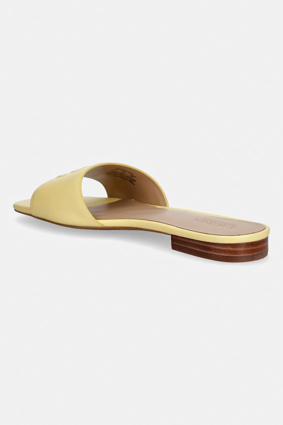 Obuv Lauren Ralph Lauren šľapky dámske kožené Everley Sld 802959143012.700 žltá