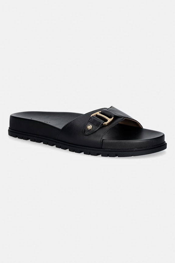 Lauren Ralph Lauren klapki damskie skórzane Tasha Slide czarny 802982883002.001