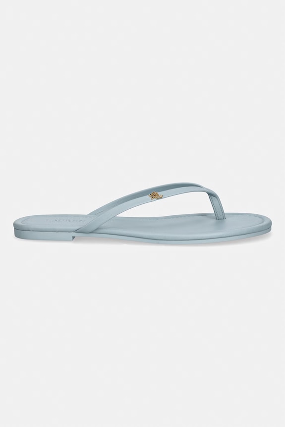 Lauren Ralph Lauren șlapi pentru femei, din piele Raquel 802953931012.400 albastru SS26