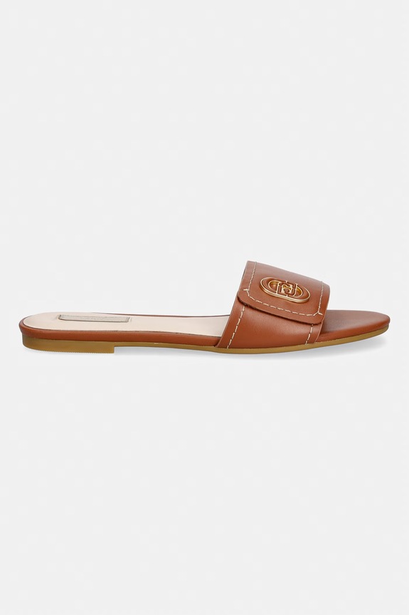 Liu Jo klapki damskie skórzane SANDY 03 SA6127P0102S3804 brązowy SS26